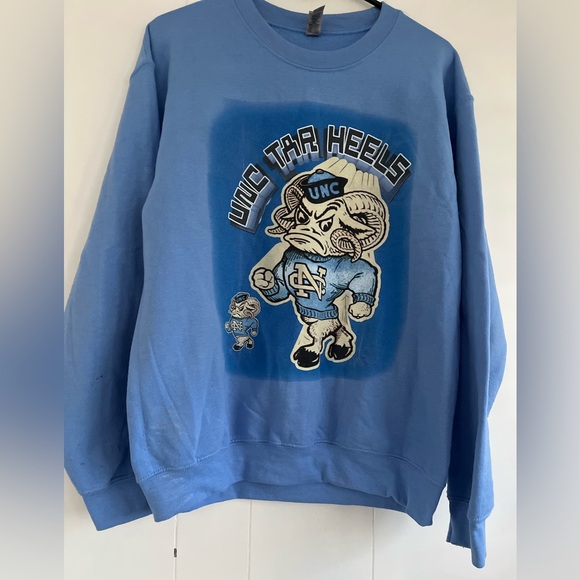 Retro UNC University of North Carolina Tar Heels Sweatshirt Size Medium Tarheels - Picture 2 of 12